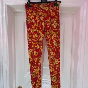 Versace women’s leggings Baroque garden print size 42